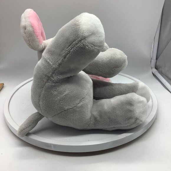 Gray Elephant Plush Stuffed Animal Pink Ears Soft Cuddly This & That NO TAGS - Picture 3 of 5